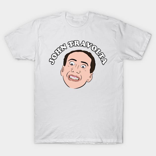 John Travolta Nicolas Cage Face Off T-Shirt by Barnyardy